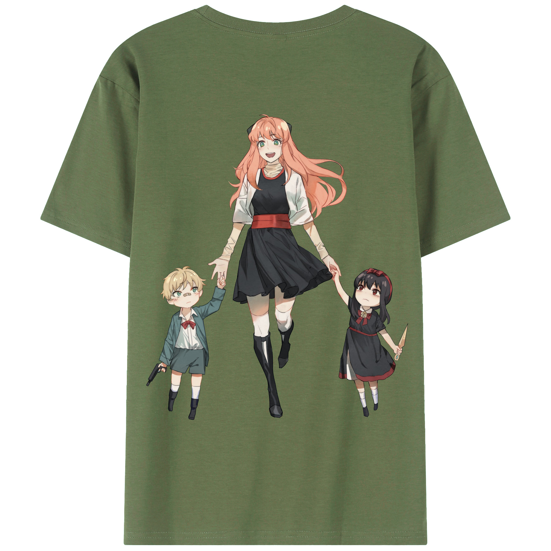 （画像用） SPY×FAMILY间谍家家酒 綿100％ メンズ半袖Tシャツ（バックプリント） 通気性